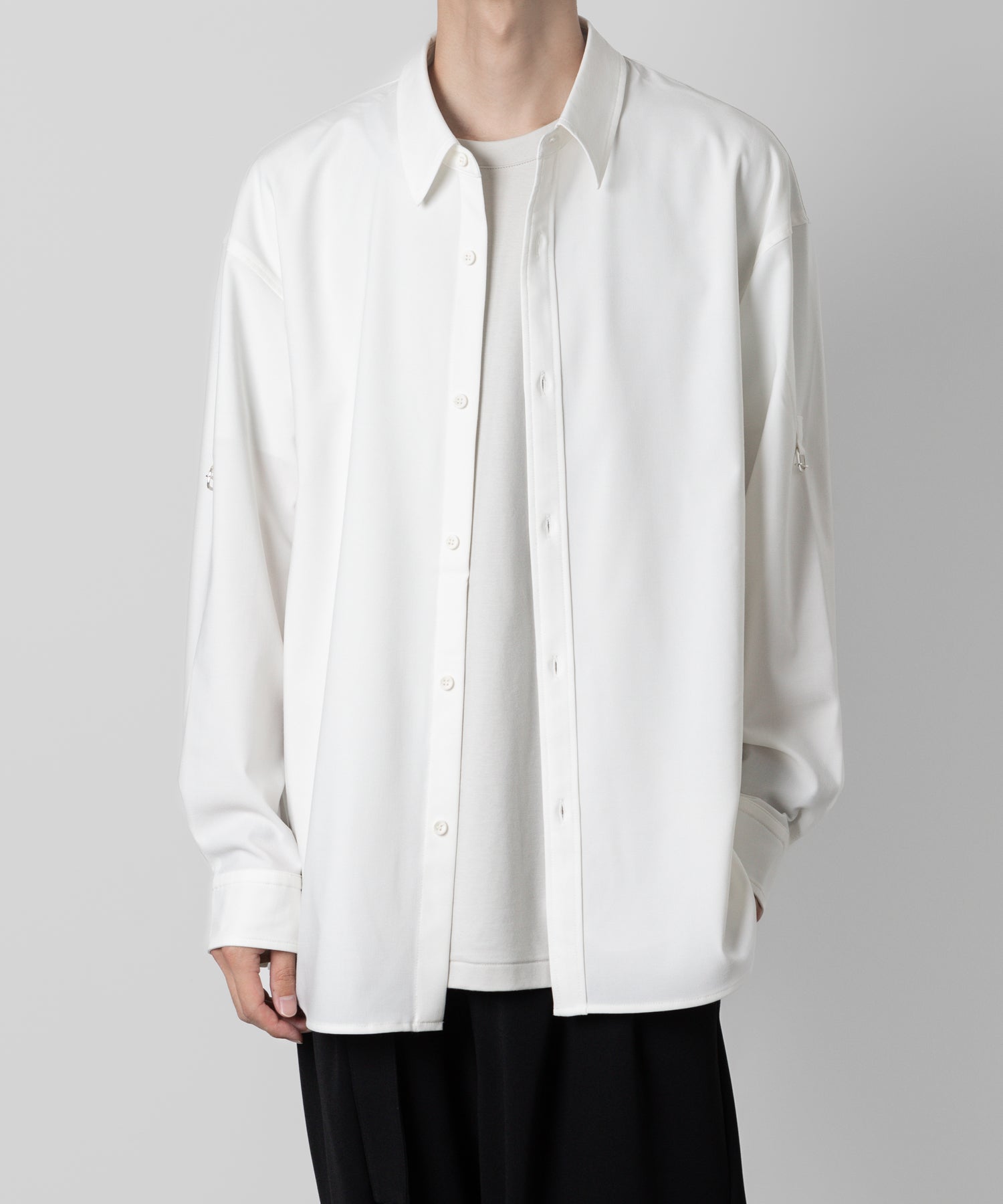 ATTACHMENT アタッチメントのPE/RY STRETCH TROPICAL STRAP SLEEVE L/S SHIRT - WHITE 公式通販サイトsession福岡セレクトショップ