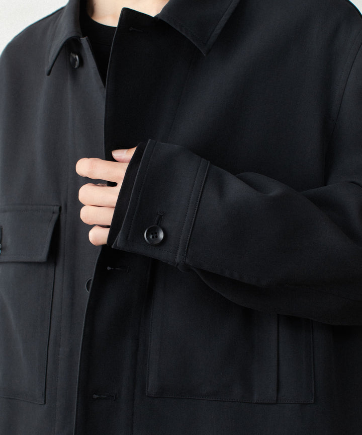 ATTACHMENT アタッチメントのCO/TEN POWDERY DOUBLE CROTH PATCH POCKET SHORT JACKET - BLACKの公式通販サイトsession福岡セレクトショップ