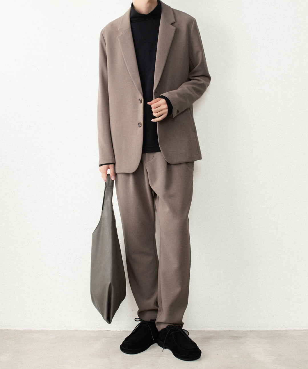 ATTACHMENT アタッチメントのPE STRETCH DOUBLE CLOTH REGULAR FIT 1TUCK TROUSERS - D.BROWNの公式通販サイトsession福岡セレクトショップ