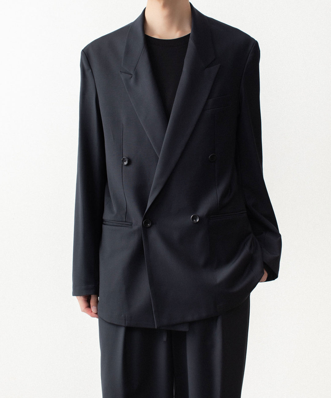 ATTACHMENT アタッチメントの2/80 PE/WO STRETCH TRO DOUBLE-BREASTED JACKET - NAVYの公式通販サイトsession福岡セレクトショップ