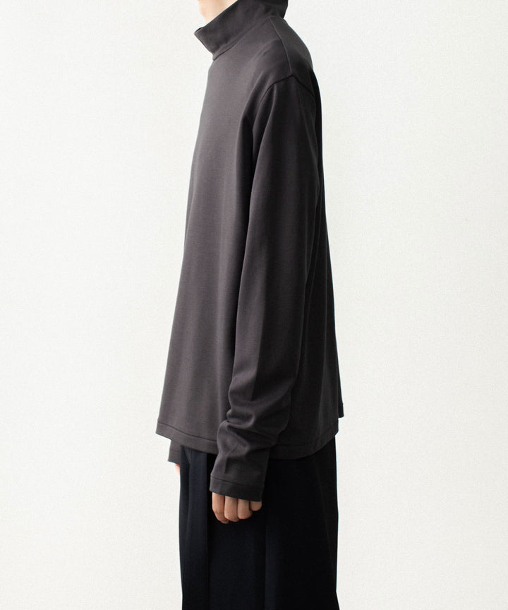 ATTACHMENT アタッチメントのCOTTON DOUBLE FACE SLIM FIT HIGHNECK L/S TEE - D.GRAYの公式通販サイトsession福岡セレクトショップ