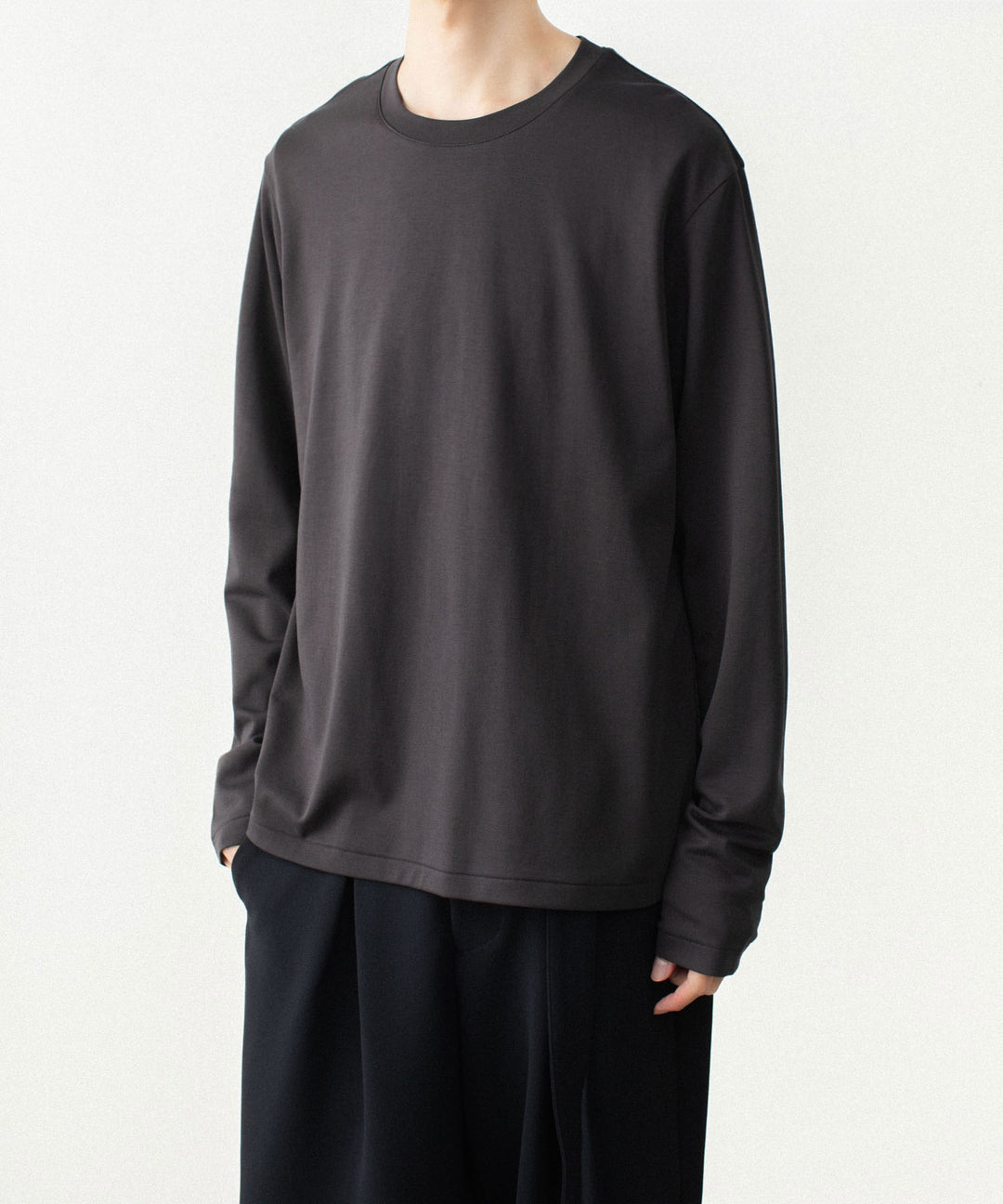 ATTACHMENT アタッチメントのCOTTON DOUBLE FACE SLIM FIT L/S TEE - D.GRAYの公式通販サイトsession福岡セレクトショップ