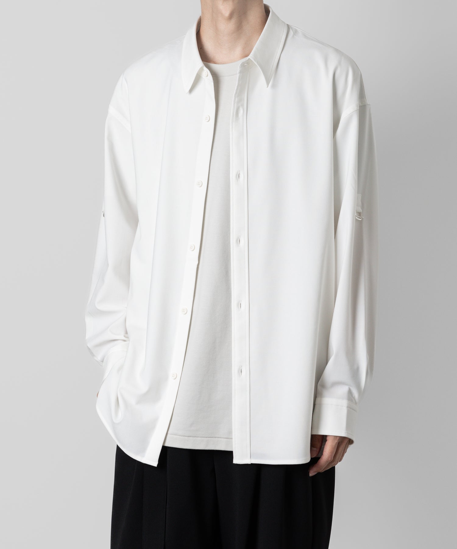 ATTACHMENT アタッチメントのPE/RY STRETCH TROPICAL STRAP SLEEVE L/S SHIRT - WHITE 公式通販サイトsession福岡セレクトショップ