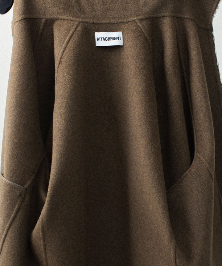 ATTACHMENT アタッチメントのWO/CA DOUBLE FACE BEAVER STAND COLLAR JACKET - KHAKIの公式通販サイトsession福岡セレクトショップ