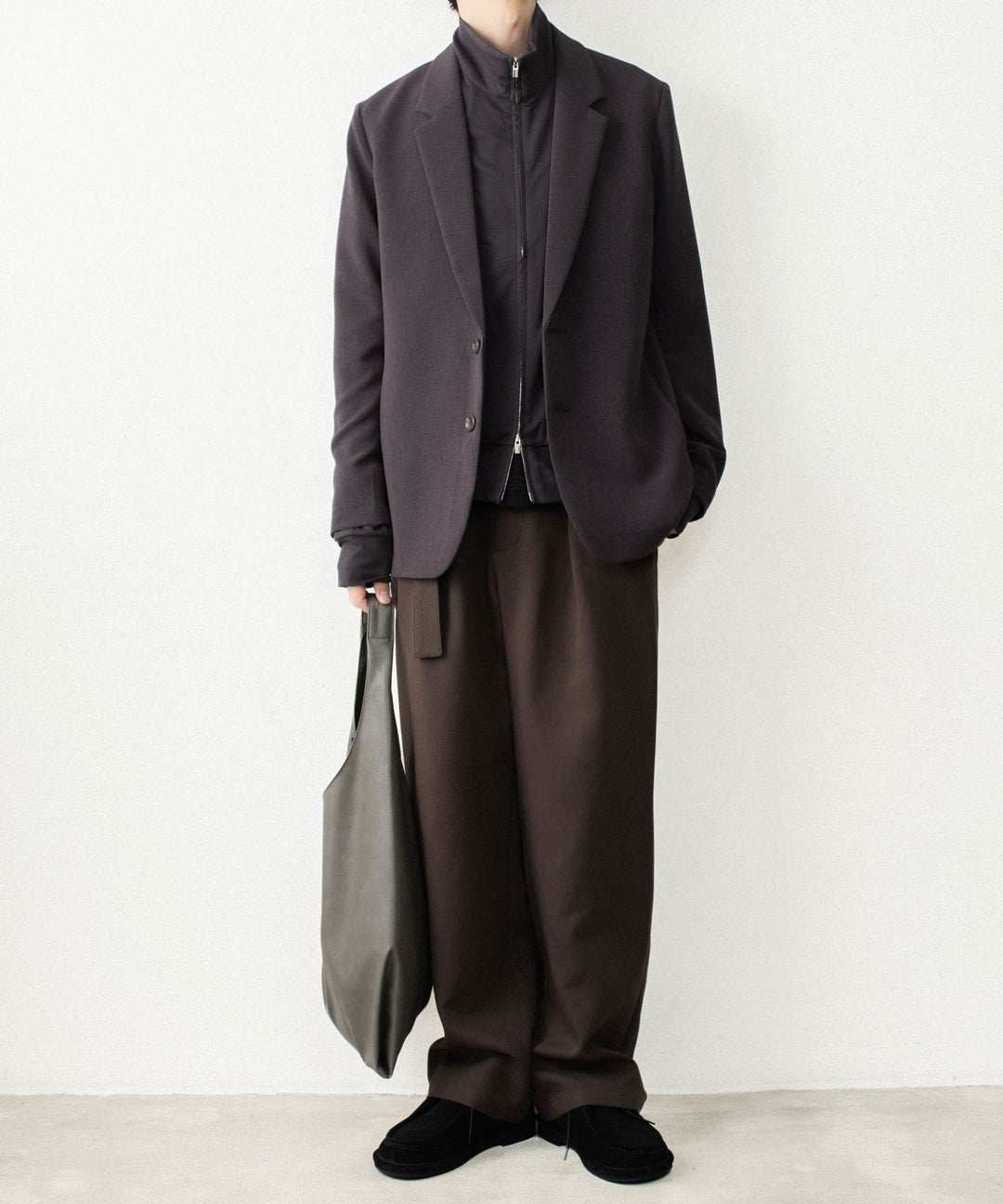 ATTACHMENT アタッチメントのCO/TEN POWDERY DOUBLE CROTH BELTED WIDE TROUSERS - D.BROWNの公式通販サイトsession福岡セレクトショップ