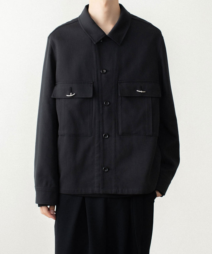 ATTACHMENT アタッチメントのCO/TEN POWDERY DOUBLE CROTH PATCH POCKET SHORT JACKET - BLACKの公式通販サイトsession福岡セレクトショップ