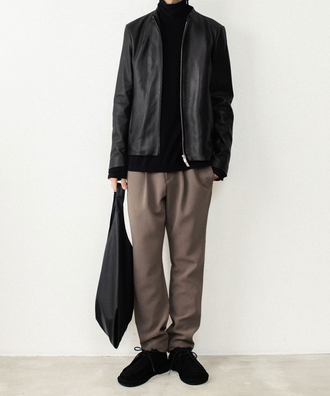 ATTACHMENT アタッチメントのPE STRETCH DOUBLE CLOTH REGULAR FIT 1TUCK TROUSERS - D.BROWNの公式通販サイトsession福岡セレクトショップ