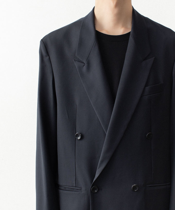 ATTACHMENT アタッチメントの2/80 PE/WO STRETCH TRO DOUBLE-BREASTED JACKET - NAVYの公式通販サイトsession福岡セレクトショップ