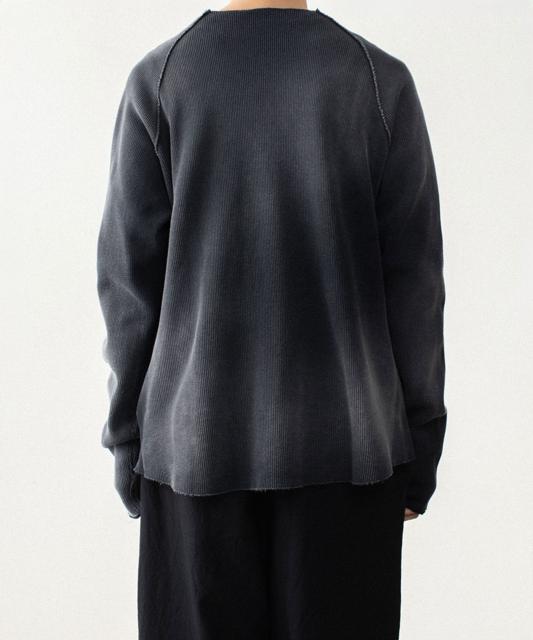 VEIN ヴェインのHIGH GAUGE WAFFLE LAYERED L/S TEE - BLACKの公式通販サイトsession福岡セレクトショップ