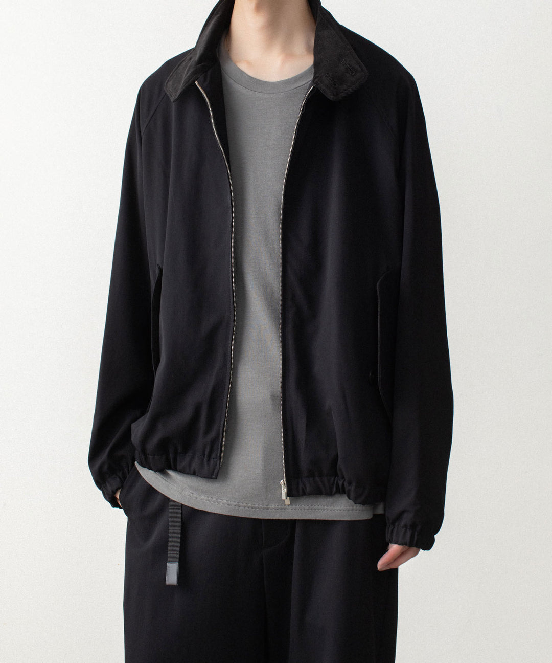 ATTACHMENT アタッチメントのWASHABLE HIGH TWIST GABARDINE HARRINGTON JACKET - BLACKの公式通販サイトsession福岡セレクトショップ