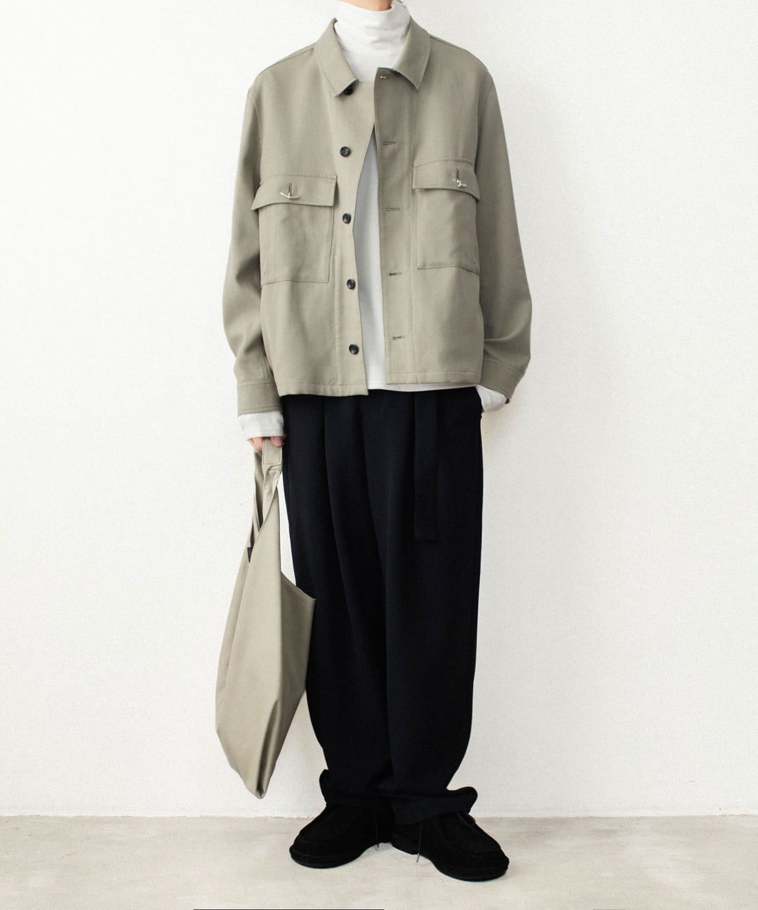 ATTACHMENT アタッチメントのVI/PE SMOOTH ZIP-UP HIGHNECK L/S TEE - OFF WHITEの公式通販サイトsession福岡セレクトショップ