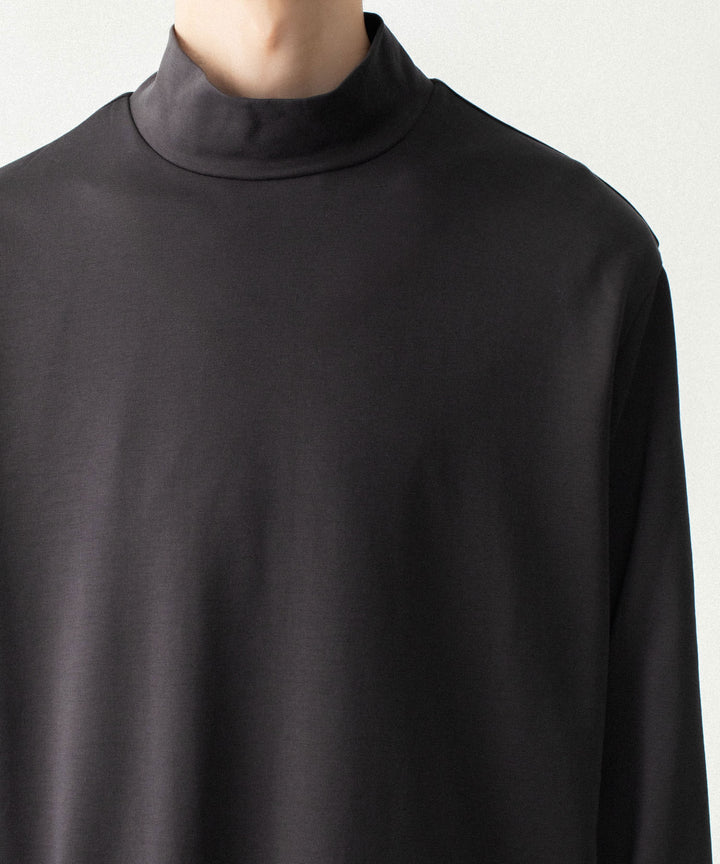 ATTACHMENT アタッチメントのCOTTON DOUBLE FACE SLIM FIT HIGHNECK L/S TEE - D.GRAYの公式通販サイトsession福岡セレクトショップ