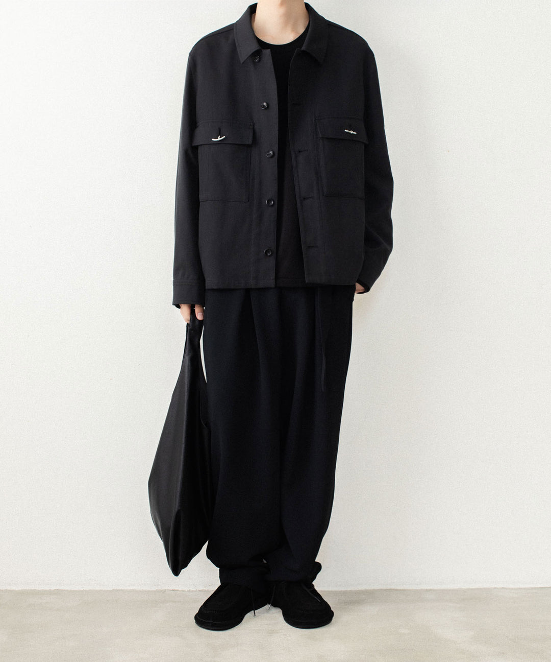 ATTACHMENT アタッチメントのCO/TEN POWDERY DOUBLE CROTH PATCH POCKET SHORT JACKET - BLACKの公式通販サイトsession福岡セレクトショップ