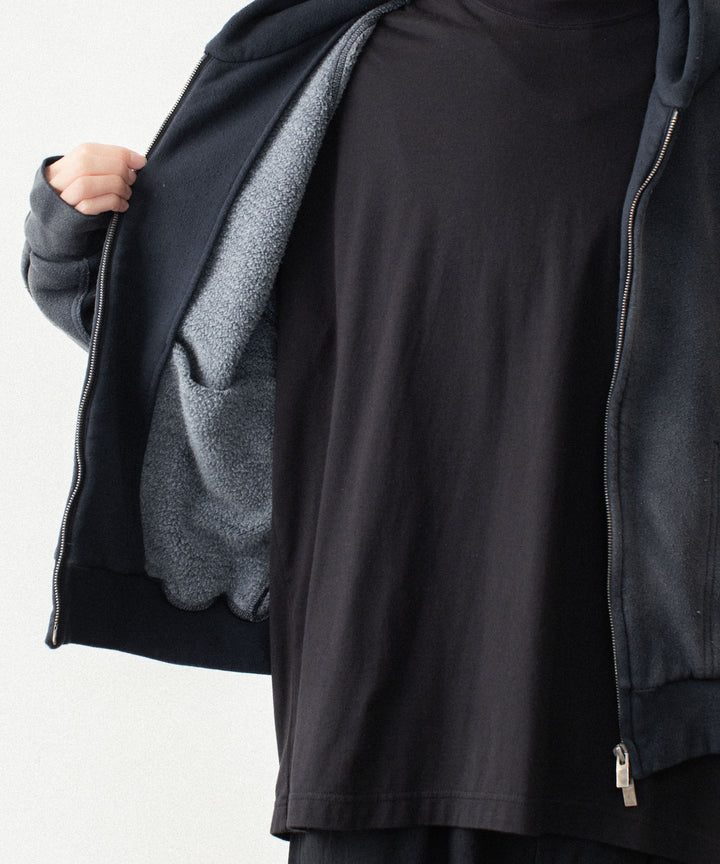 VEIN ヴェインのBRUSHED TERRY ZIP-UP HOODIE - BLACKの公式通販サイトsession福岡セレクトショップ