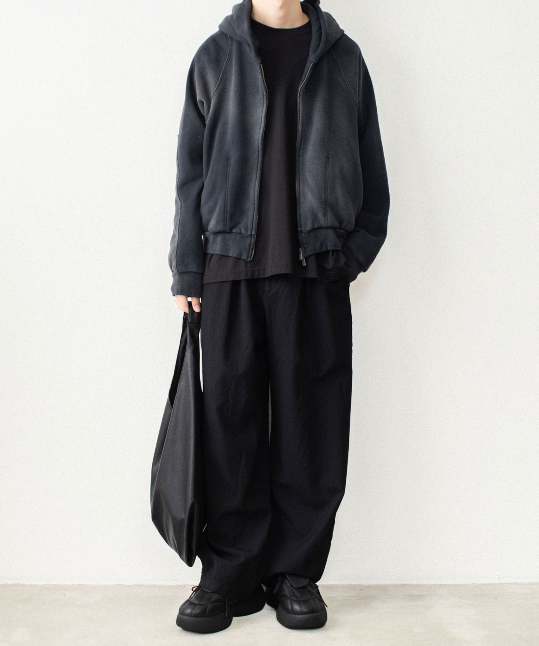 VEIN ヴェインのBRUSHED TERRY ZIP-UP HOODIE - BLACKの公式通販サイトsession福岡セレクトショップ