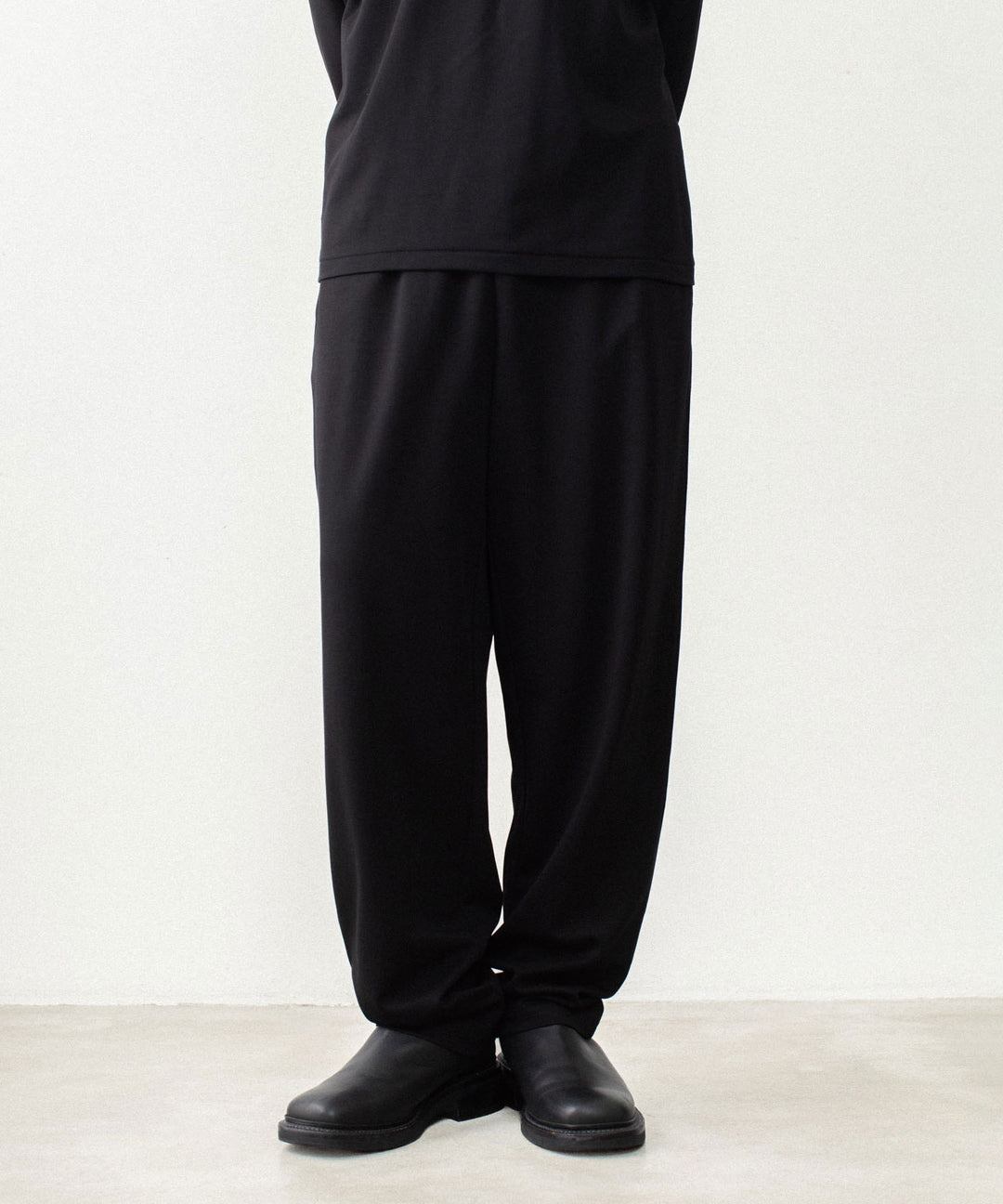 ATTACHMENT アタッチメントのCOTTON DOUBLE FACE LOUNGE TROUSERS - BLACKの公式通販サイトsession福岡セレクトショップ