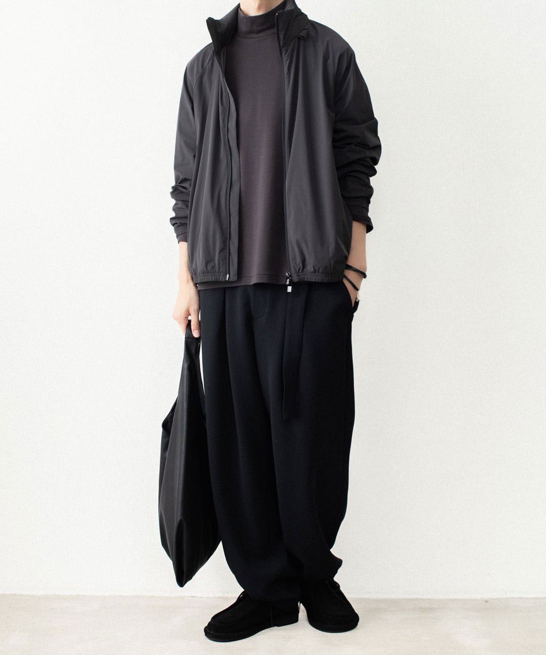 ATTACHMENT アタッチメントのCOTTON DOUBLE FACE SLIM FIT HIGHNECK L/S TEE - D.GRAYの公式通販サイトsession福岡セレクトショップ