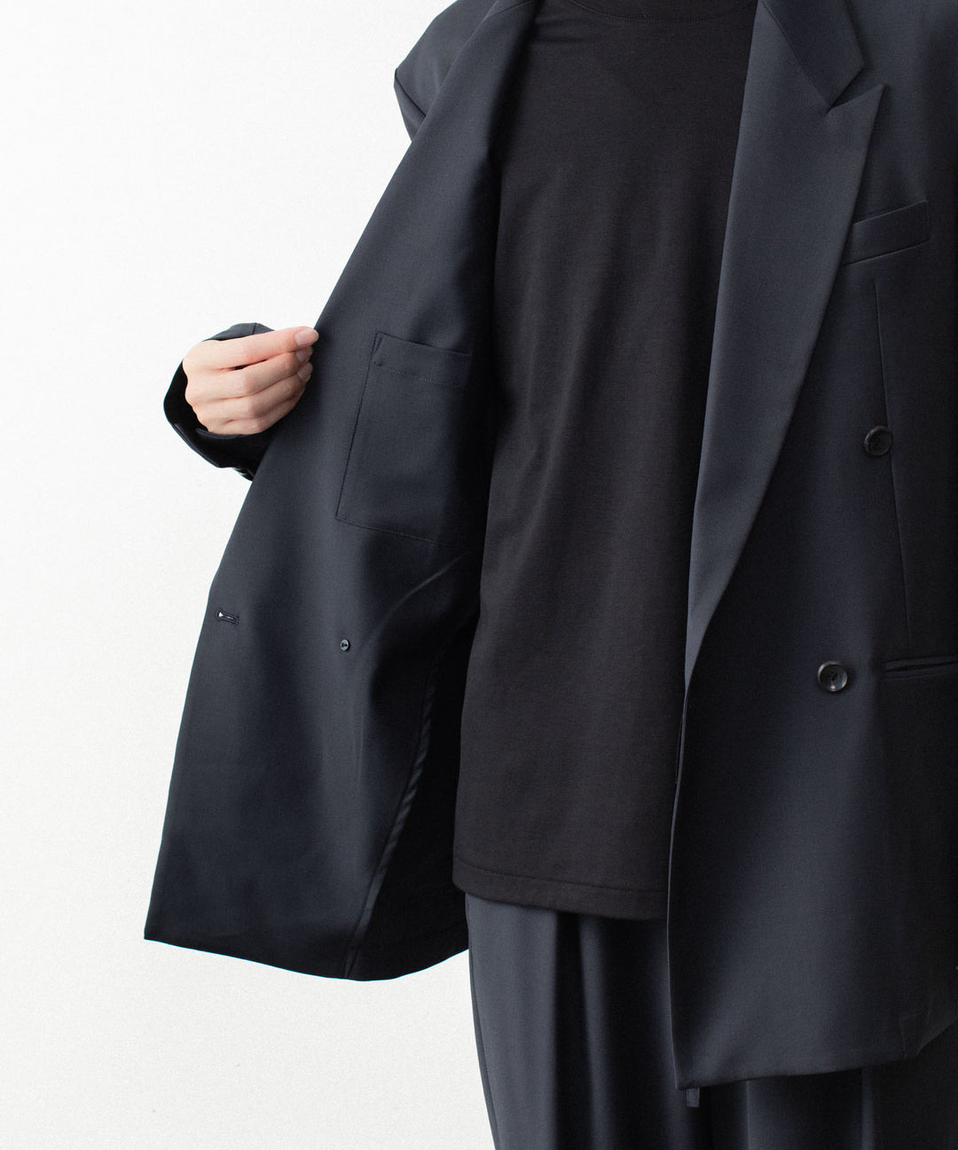 ATTACHMENT アタッチメントの2/80 PE/WO STRETCH TRO DOUBLE-BREASTED JACKET - NAVYの公式通販サイトsession福岡セレクトショップ