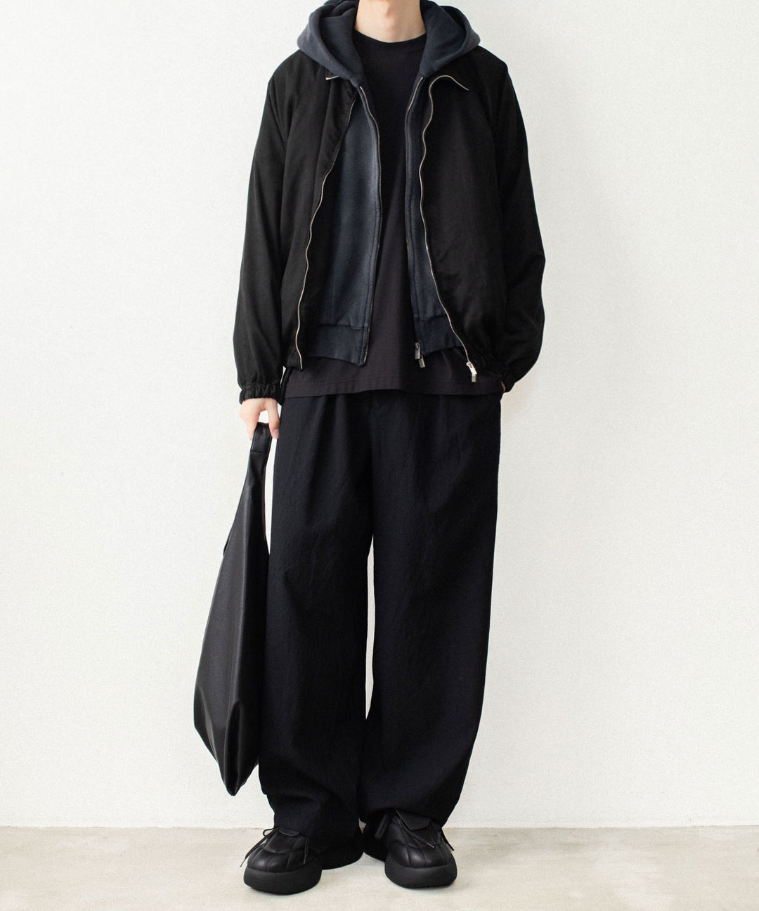 VEIN ヴェインのBRUSHED TERRY ZIP-UP HOODIE - BLACKの公式通販サイトsession福岡セレクトショップ