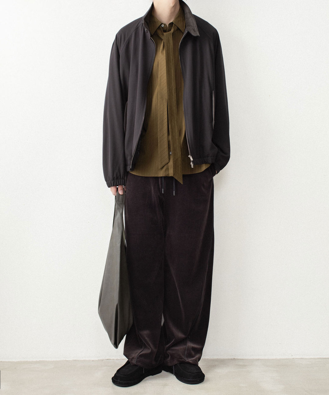 ATTACHMENT アタッチメントの80/2 ORGANIC VELOR BALLOON WIDE TRACK TROUSERS - D.BROWNの公式通販サイトsession福岡セレクトショップ