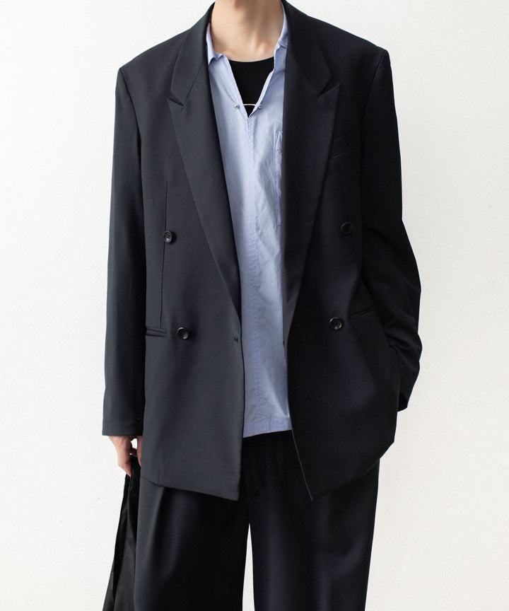 ATTACHMENT アタッチメントの2/80 PE/WO STRETCH TRO DOUBLE-BREASTED JACKET - NAVYの公式通販サイトsession福岡セレクトショップ