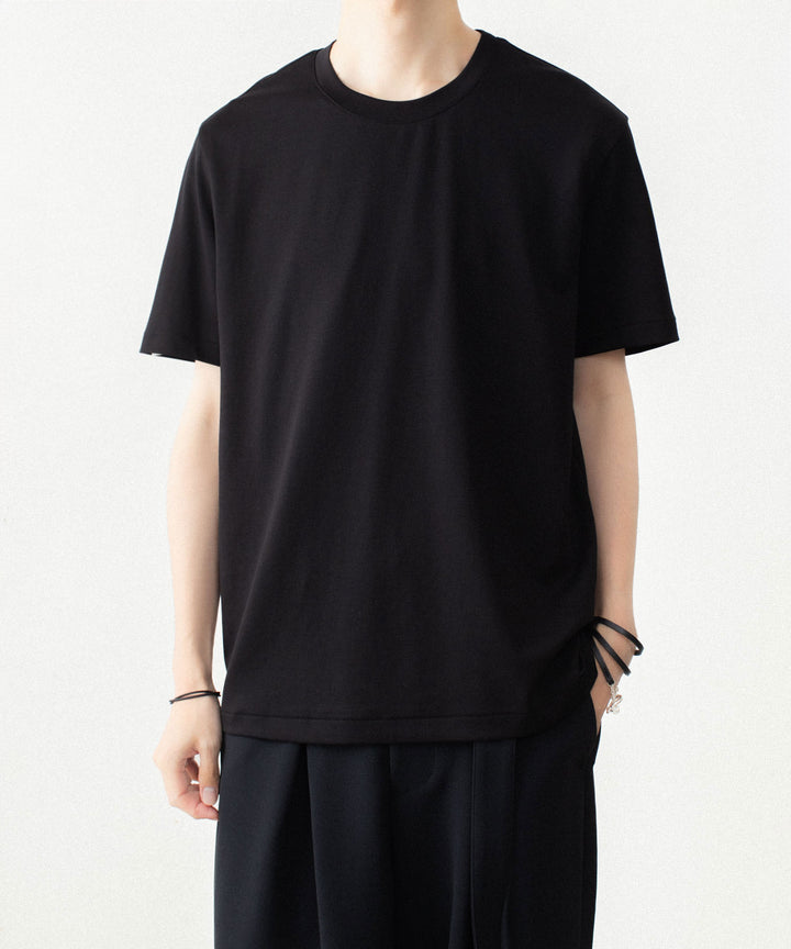ATTACHMENT アタッチメントのCOTTON DOUBLE FACE SLIM FIT S/S TEE - BLACKの公式通販サイトsession福岡セレクトショップ