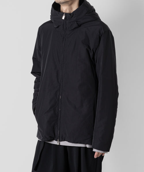 ATTACHMENT /アタッチメント】CO/NY TAFFETA HOODED JACKET - BLACK