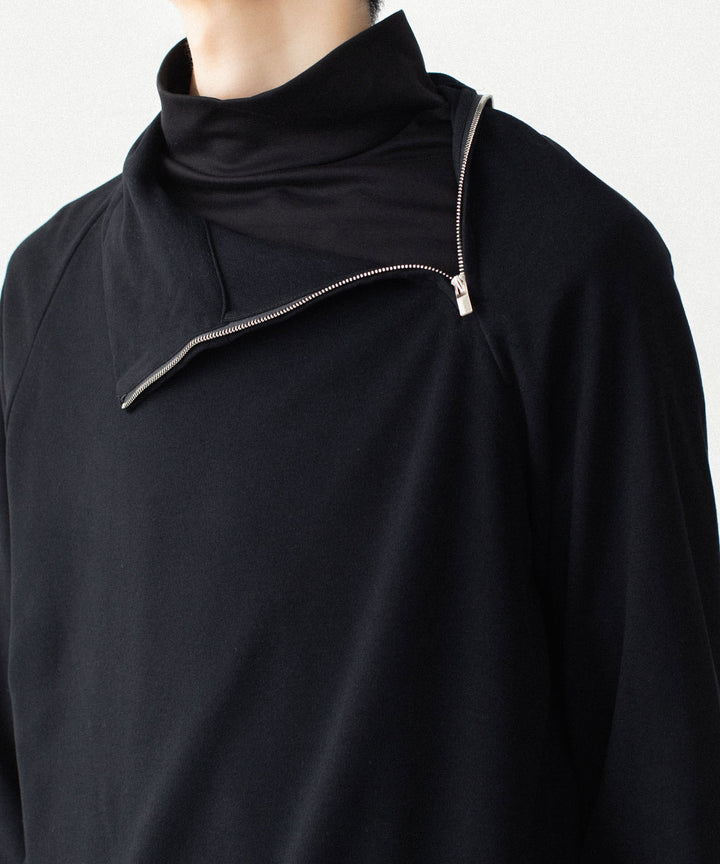 ATTACHMENT アタッチメントのVI/PE SMOOTH ZIP-UP HIGHNECK L/S TEE - BLACKの公式通販サイトsession福岡セレクトショップ