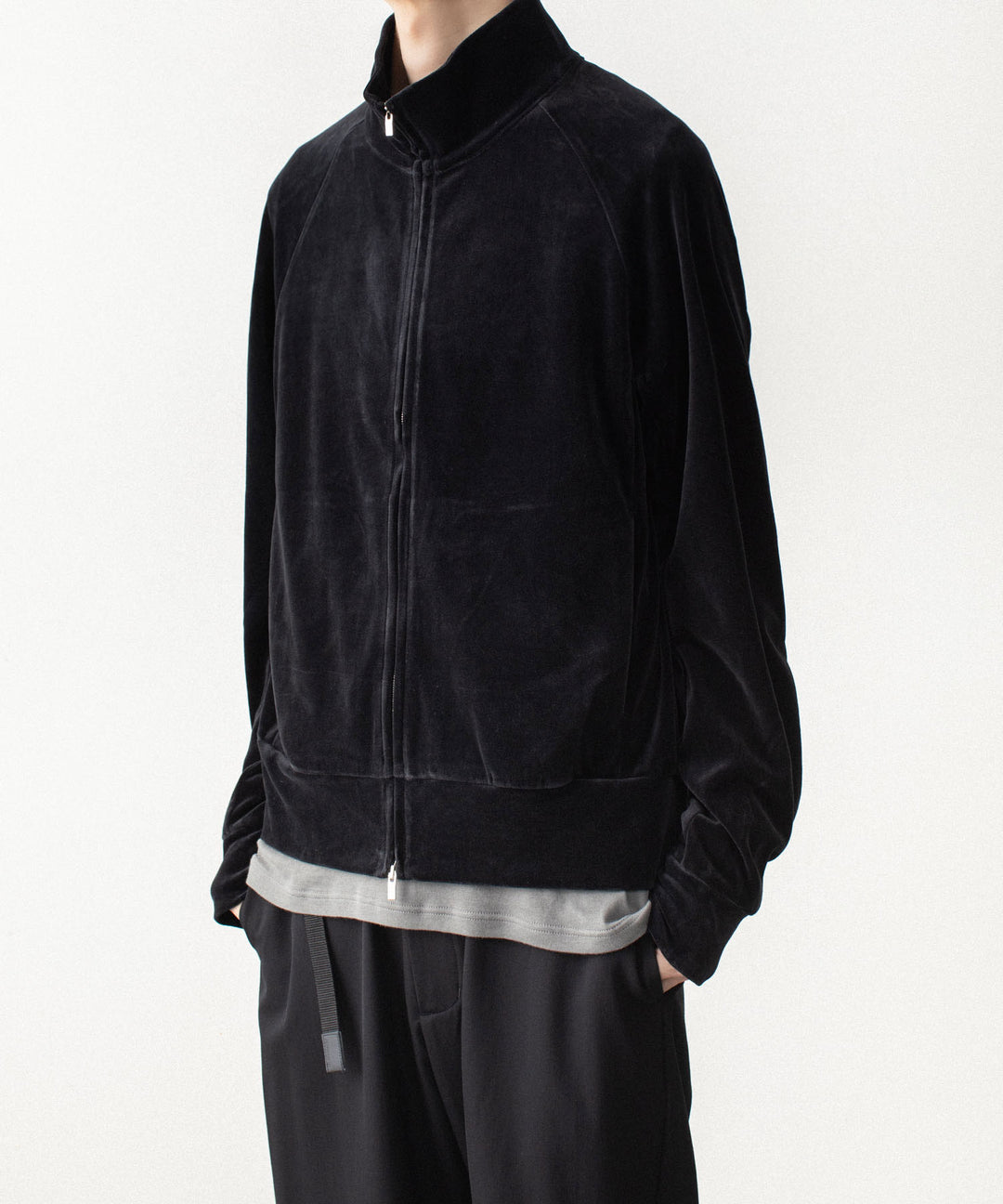 ATTACHMENT アタッチメントの80/2 ORGANIC VELOR TRACK JACKET - BLACKの公式通販サイトsession福岡セレクトショップ