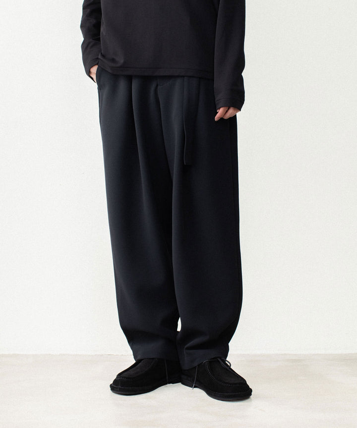 ATTACHMENT アタッチメントのPE STRETCH DOUBLE CLOTH CROSS TUCK TROUSERS - BLACKの公式通販サイトsession福岡セレクトショップ