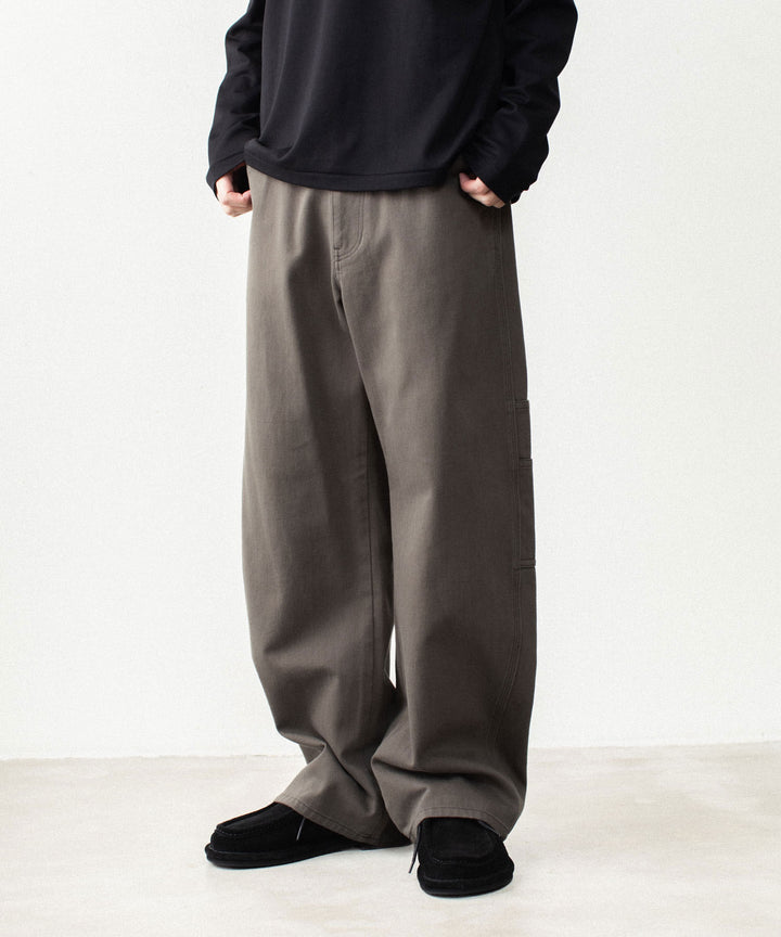 ATTACHMENT アタッチメントのCO NIDOM CLOTH BALLOON WIDE PAINTER PANTS - D.KHAKIの公式通販サイトsession福岡セレクトショップ
