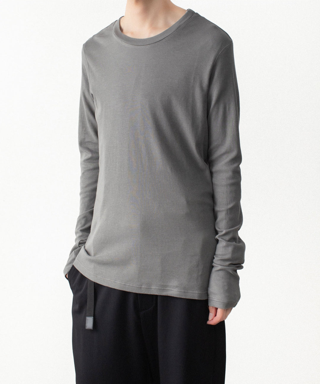 ATTACHMENT アタッチメントのBRUSHED YARN SMOOTH SLIM FIT L/S TEE - KHAKI GRAYの公式通販サイトsession福岡セレクトショップ