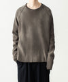 【 VEIN 】HIGH GAUGE WAFFLE LAYERED L/S TEE - KHAKI GRAY