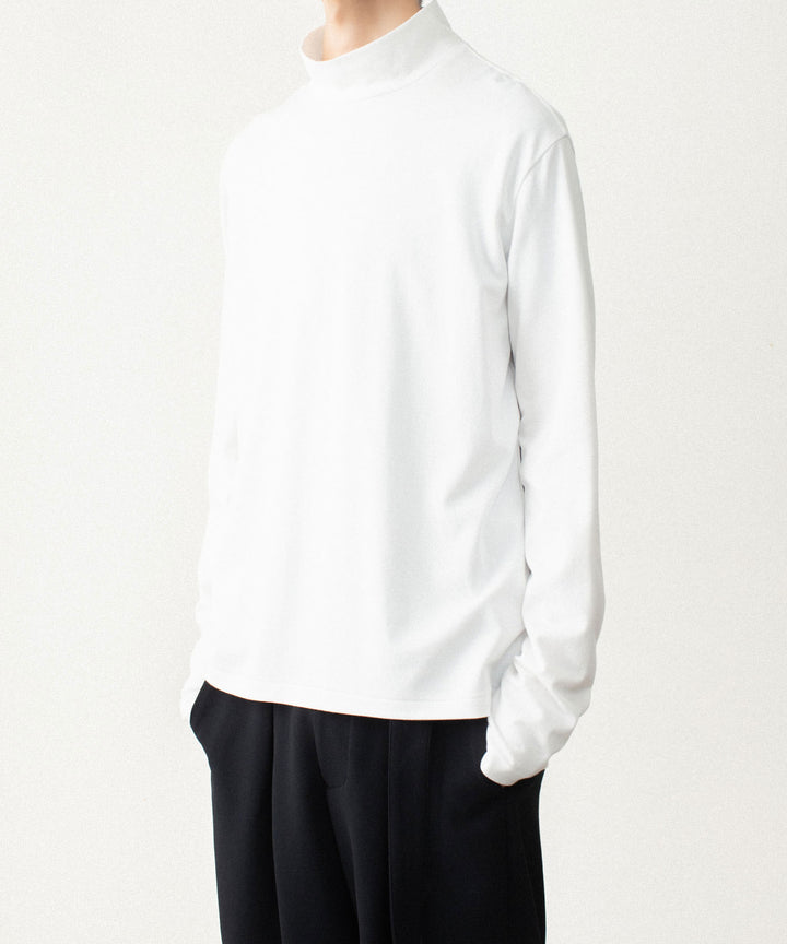 ATTACHMENT アタッチメントのCOTTON DOUBLE FACE SLIM FIT HIGHNECK L/S TEE - WHITEの公式通販サイトsession福岡セレクトショップ