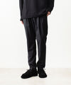 【 ATTACHMENT 】2/80 PE/WO STRETCH TRO REGULAR FIT 1TUCK  TROUSERS - BLACK