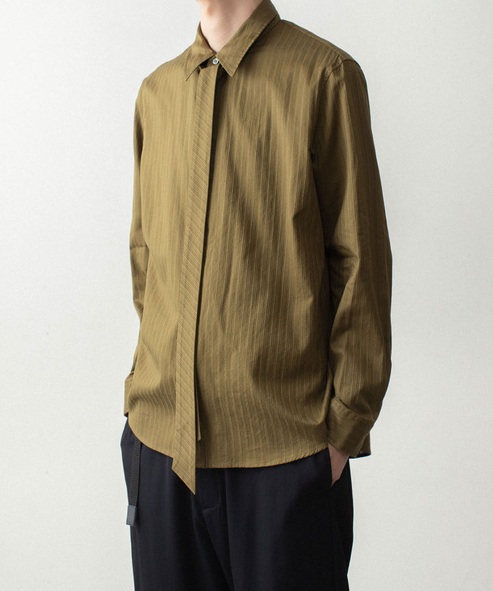 ATTACHMENT アタッチメントのCO SHADOW STRIPE BROAD NARROW TIE L/S SHIRT - D.YELLOWの公式通販サイトsession福岡セレクトショップ