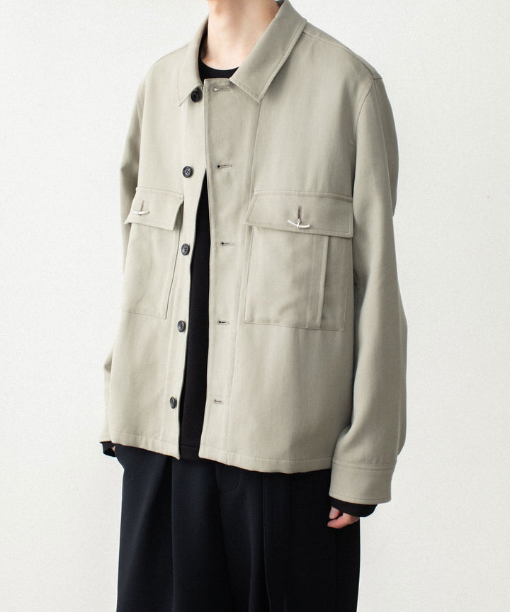 ATTACHMENT アタッチメントのCO/TEN POWDERY DOUBLE CROTH PATCH POCKET SHORT JACKET - L.KH GRAYの公式通販サイトsession福岡セレクトショップ