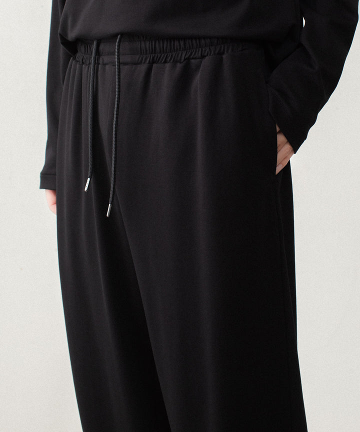 ATTACHMENT アタッチメントのCOTTON DOUBLE FACE LOUNGE TROUSERS - BLACKの公式通販サイトsession福岡セレクトショップ