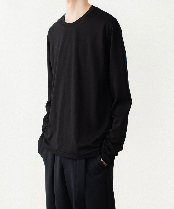 ATTACHMENT アタッチメントのCOTTON DOUBLE FACE SLIM FIT L/S TEE - BLACKの公式通販サイトsession福岡セレクトショップ
