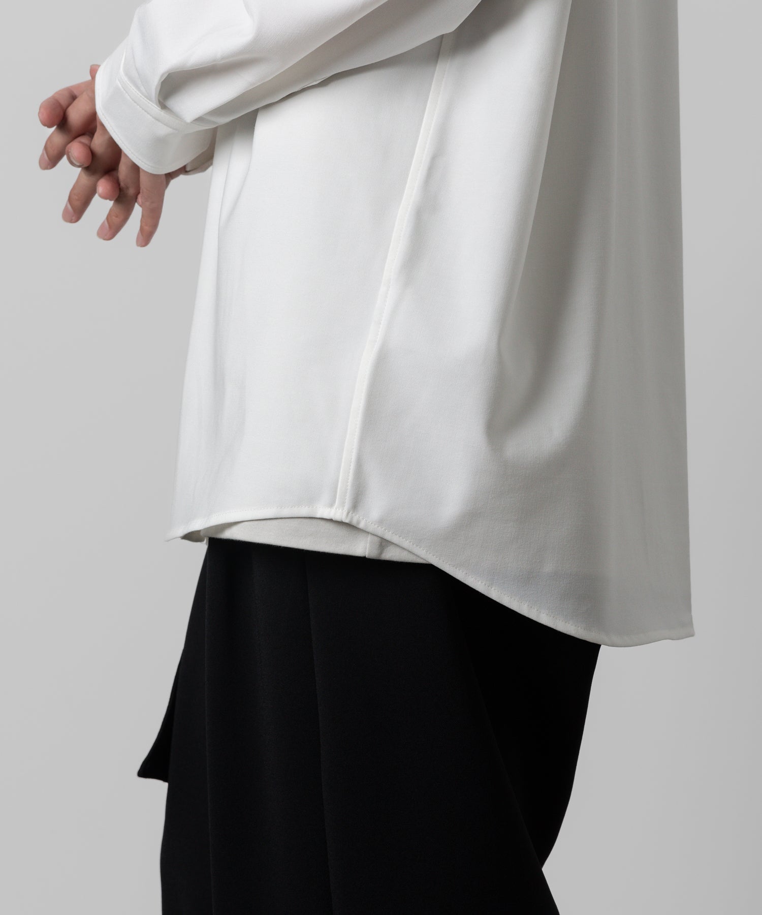 ATTACHMENT アタッチメントのPE/RY STRETCH TROPICAL STRAP SLEEVE L/S SHIRT - WHITE 公式通販サイトsession福岡セレクトショップ