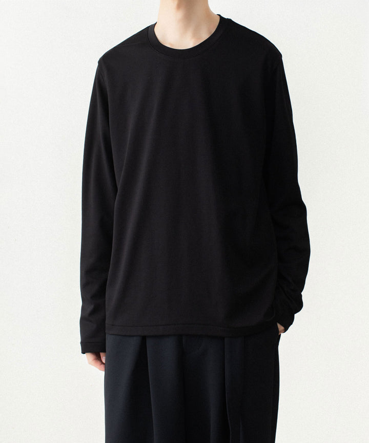 ATTACHMENT アタッチメントのCOTTON DOUBLE FACE SLIM FIT L/S TEE - BLACKの公式通販サイトsession福岡セレクトショップ