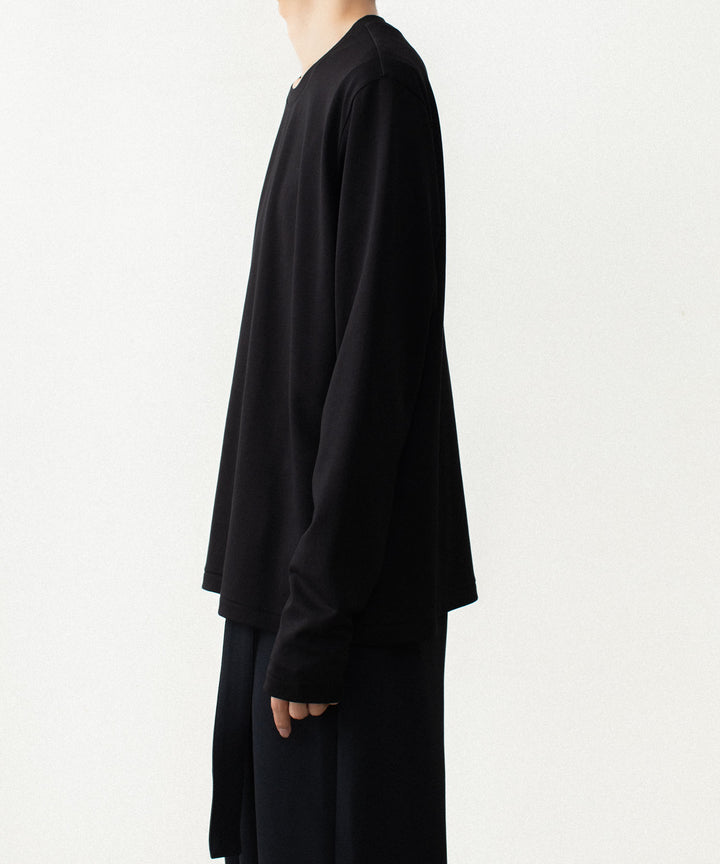 ATTACHMENT アタッチメントのCOTTON DOUBLE FACE SLIM FIT L/S TEE - BLACKの公式通販サイトsession福岡セレクトショップ