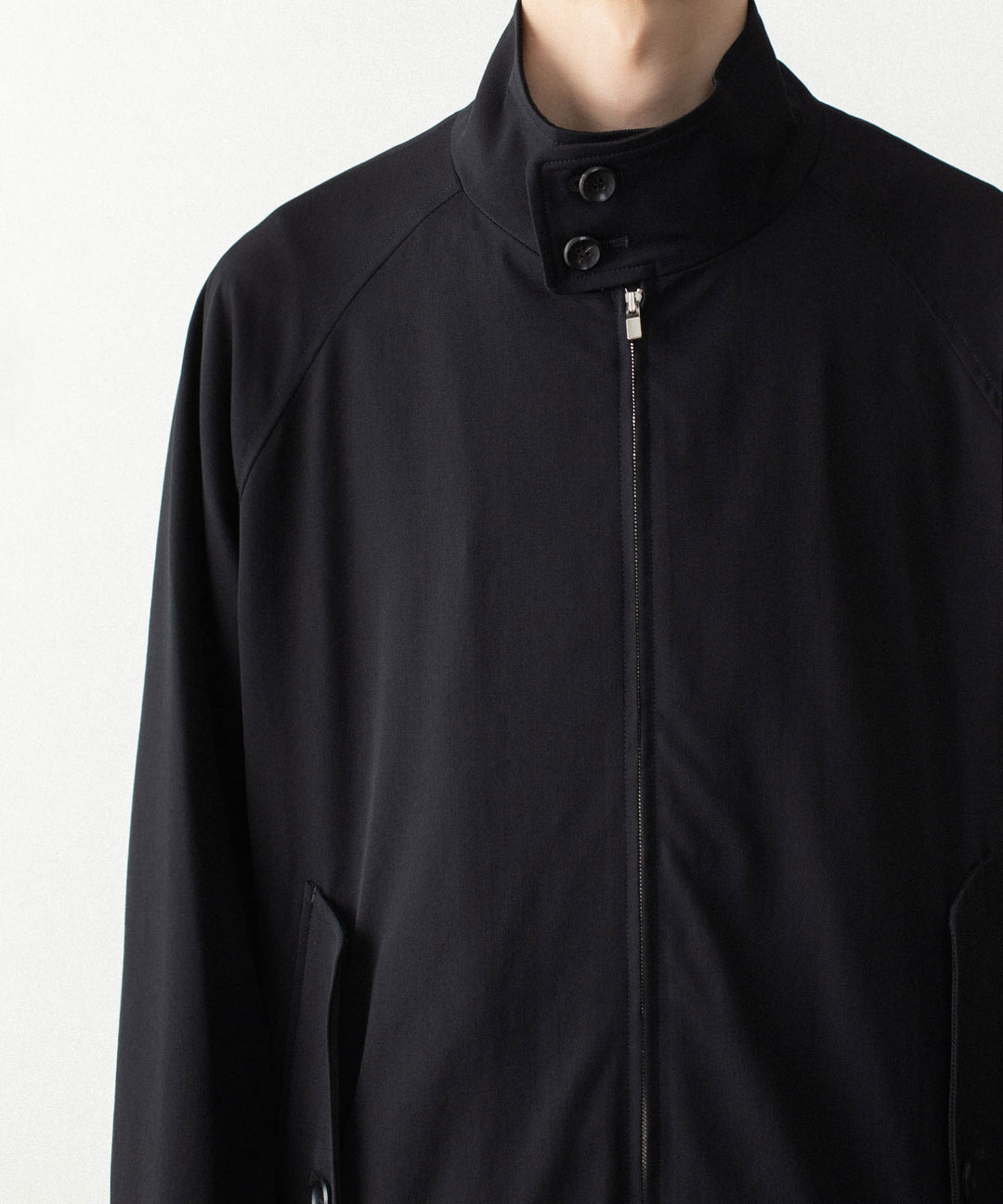 ATTACHMENT アタッチメントのWASHABLE HIGH TWIST GABARDINE HARRINGTON JACKET - BLACKの公式通販サイトsession福岡セレクトショップ