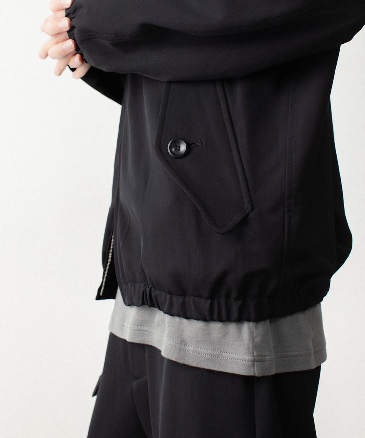 ATTACHMENT アタッチメントのWASHABLE HIGH TWIST GABARDINE HARRINGTON JACKET - BLACKの公式通販サイトsession福岡セレクトショップ
