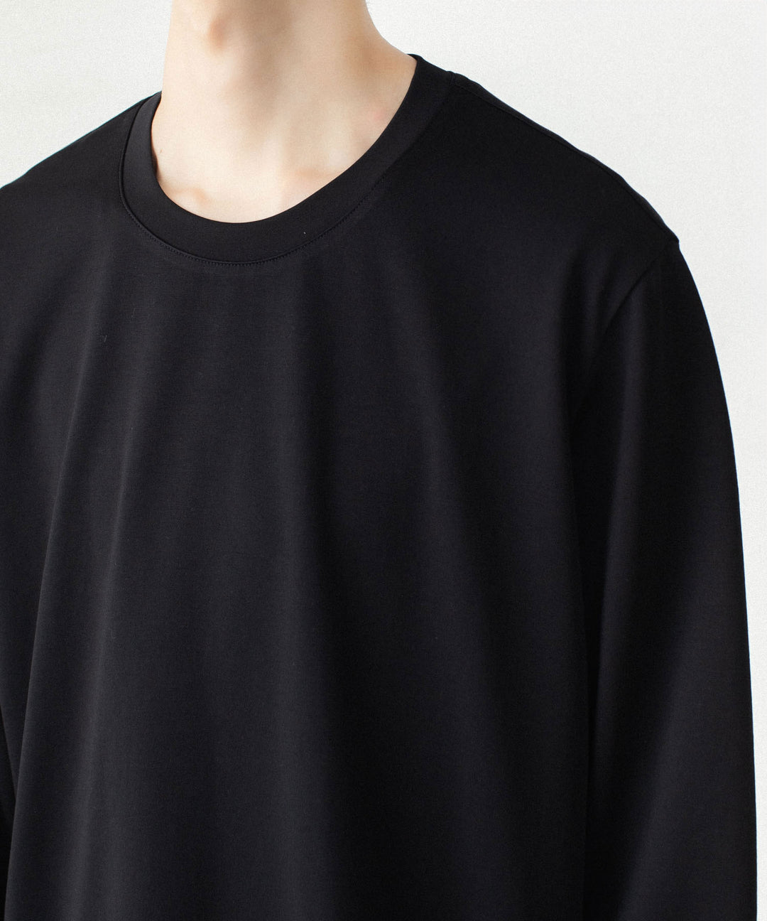 ATTACHMENT アタッチメントのCOTTON DOUBLE FACE SLIM FIT L/S TEE - BLACKの公式通販サイトsession福岡セレクトショップ