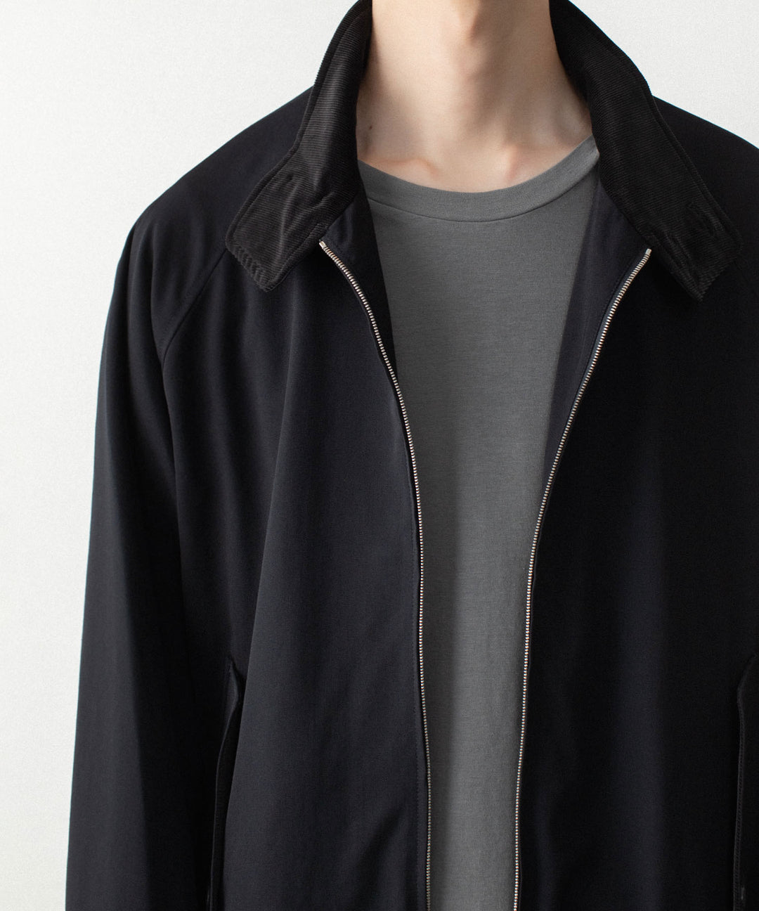 ATTACHMENT アタッチメントのWASHABLE HIGH TWIST GABARDINE HARRINGTON JACKET - BLACKの公式通販サイトsession福岡セレクトショップ