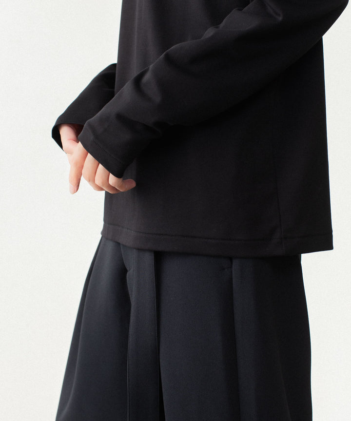 ATTACHMENT アタッチメントのCOTTON DOUBLE FACE SLIM FIT L/S TEE - BLACKの公式通販サイトsession福岡セレクトショップ