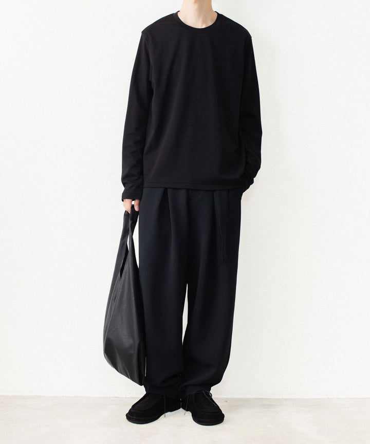 ATTACHMENT アタッチメントのCOTTON DOUBLE FACE SLIM FIT L/S TEE - BLACKの公式通販サイトsession福岡セレクトショップ