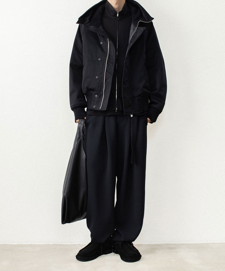 ATTACHMENT アタッチメントのCOTTON DOUBLE FACE STAND COLLAR JACKET - BLACKの公式通販サイトsession福岡セレクトショップ