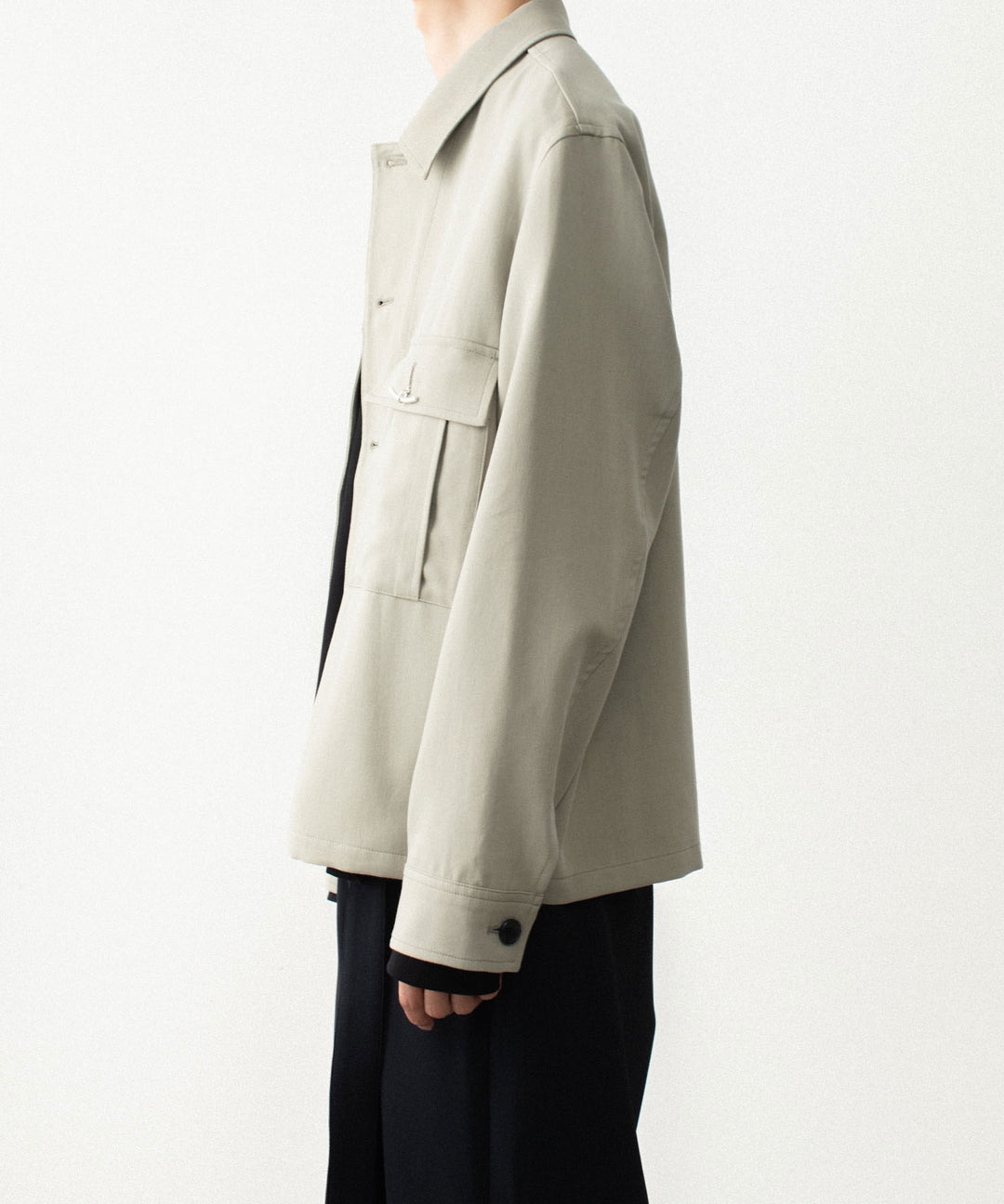 ATTACHMENT アタッチメントのCO/TEN POWDERY DOUBLE CROTH PATCH POCKET SHORT JACKET - L.KH GRAYの公式通販サイトsession福岡セレクトショップ